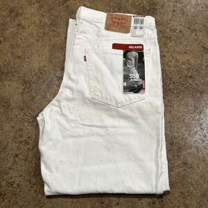 Vintage Y2k Levis 550 Made In USA White 40x30 NWT